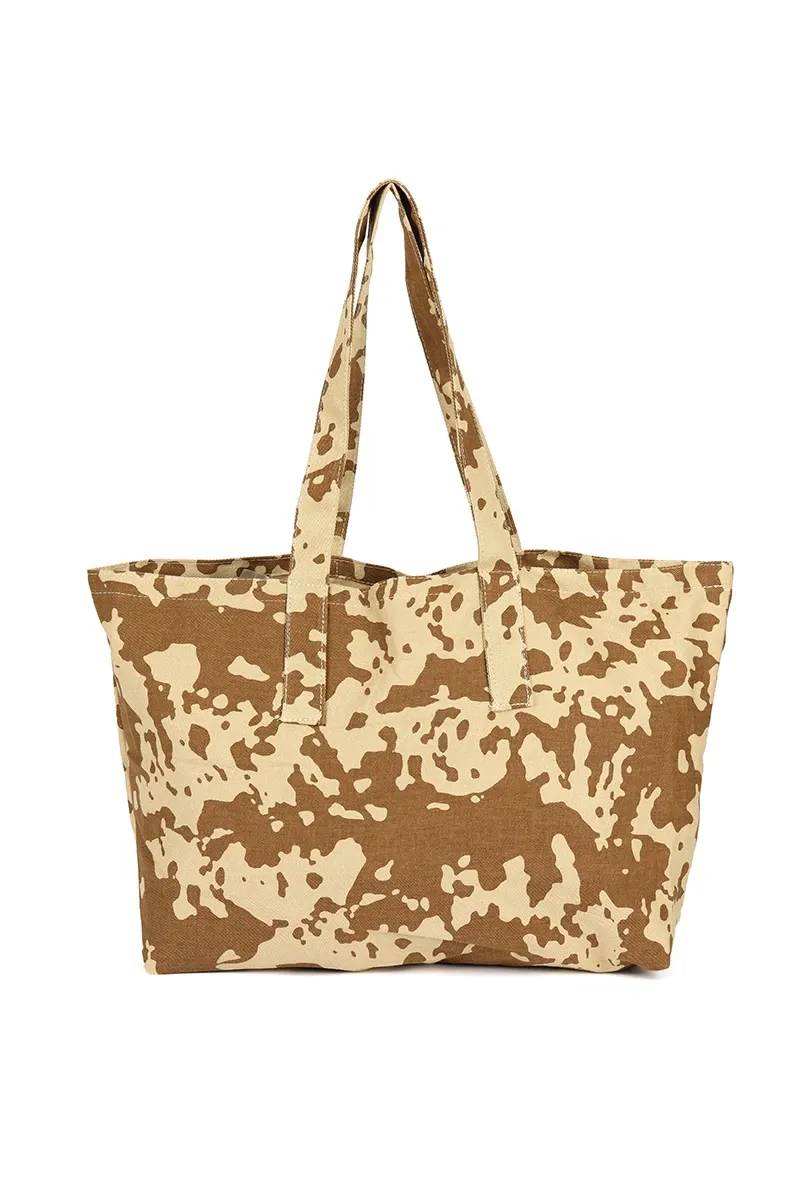 Bolso Albertina Print Vaca, color black and white