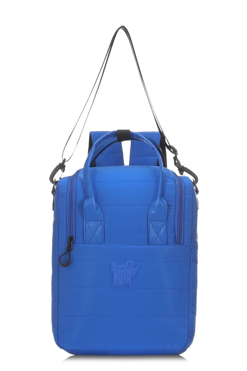 Mochila Matera Puffer Azul, color azul