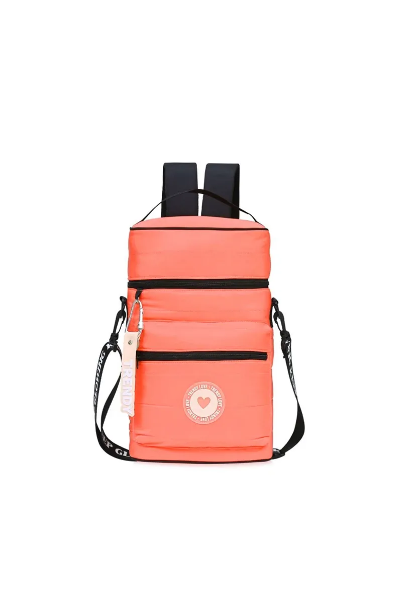 Mochila Metera Trendy Coral, color coral