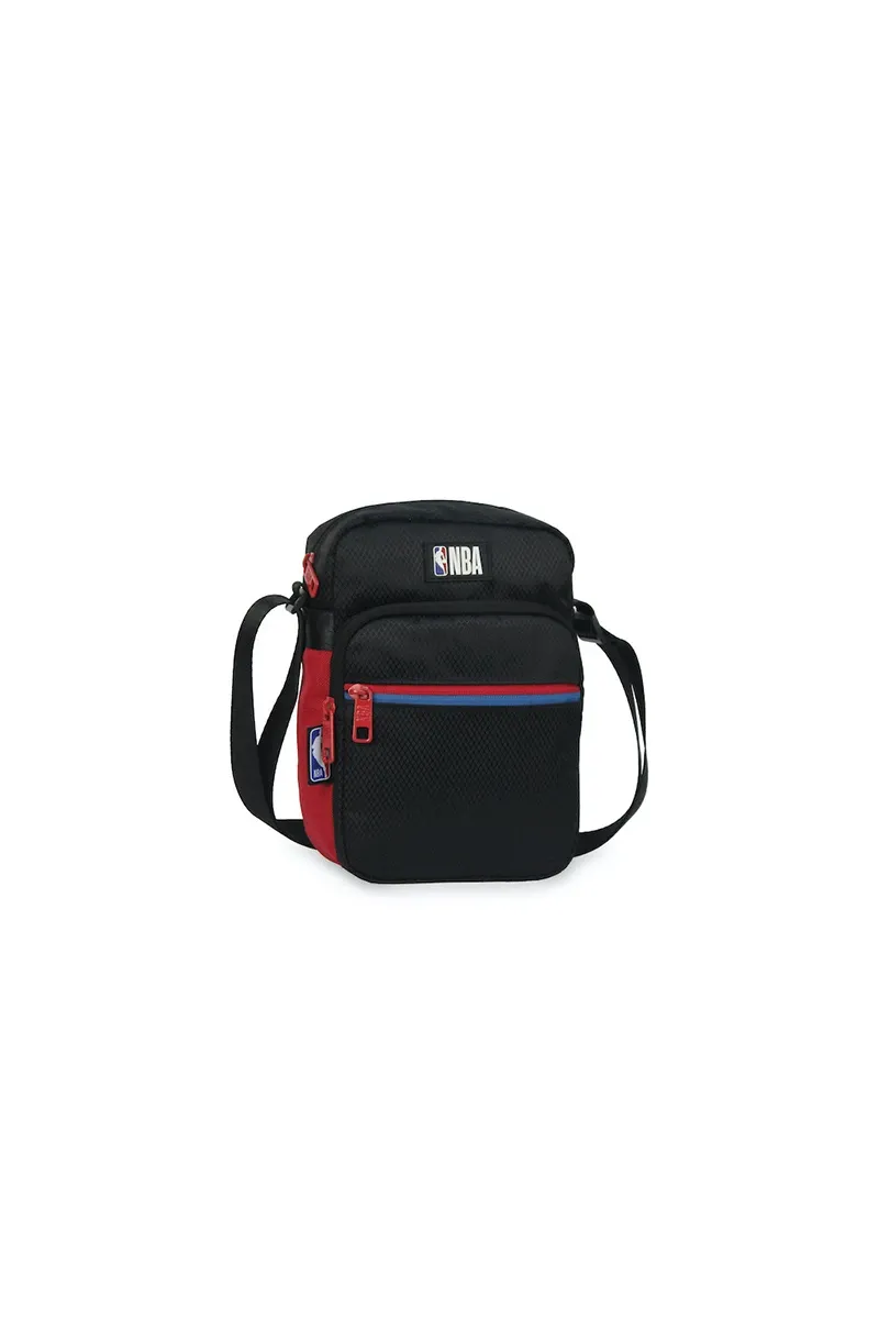 Morral Nba Negro Rojo, color negro