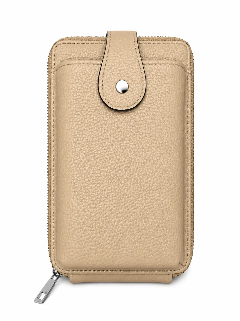 Porta Celular Con Correa Color Beige, color beige
