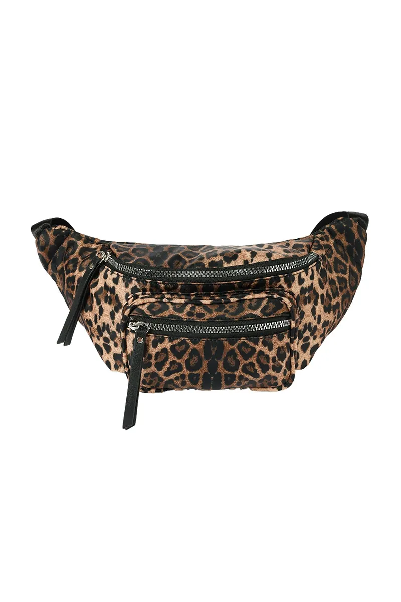 Rinonera Oporto Animal Print, color negro