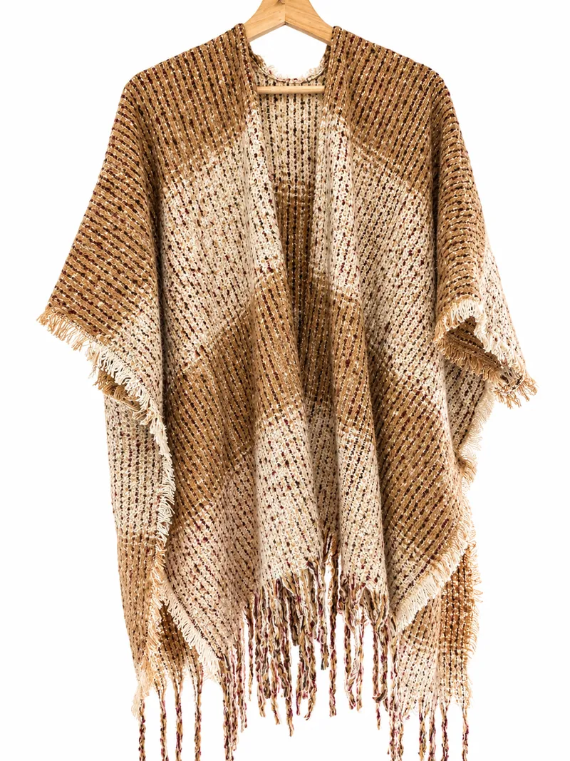 Ruana Beige Arena, color beige