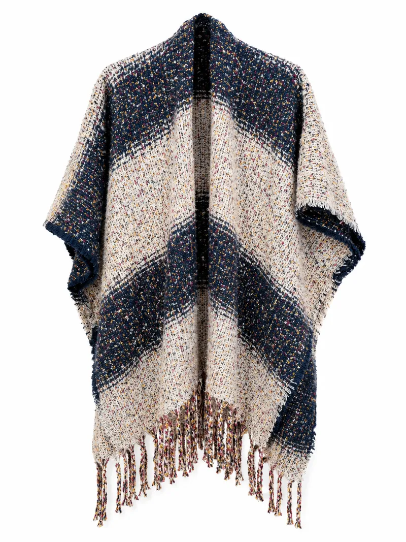 Ruana Grey Stone, color gris