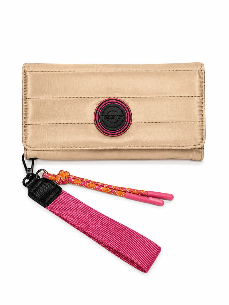 Sobre Puffer Trendy Correa Beige, color beige