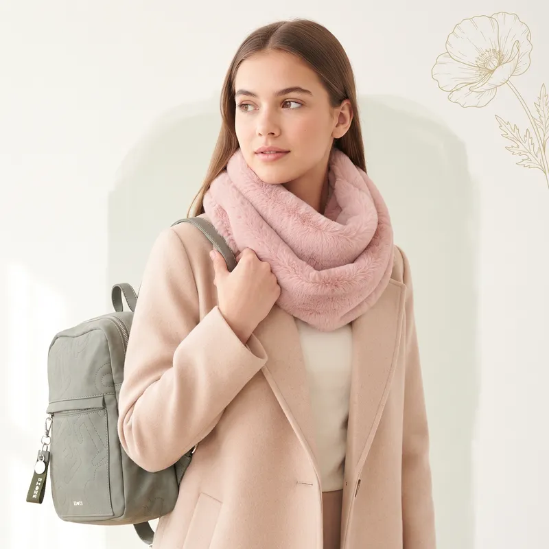 Look de inspiración Amapola con tapado y textil